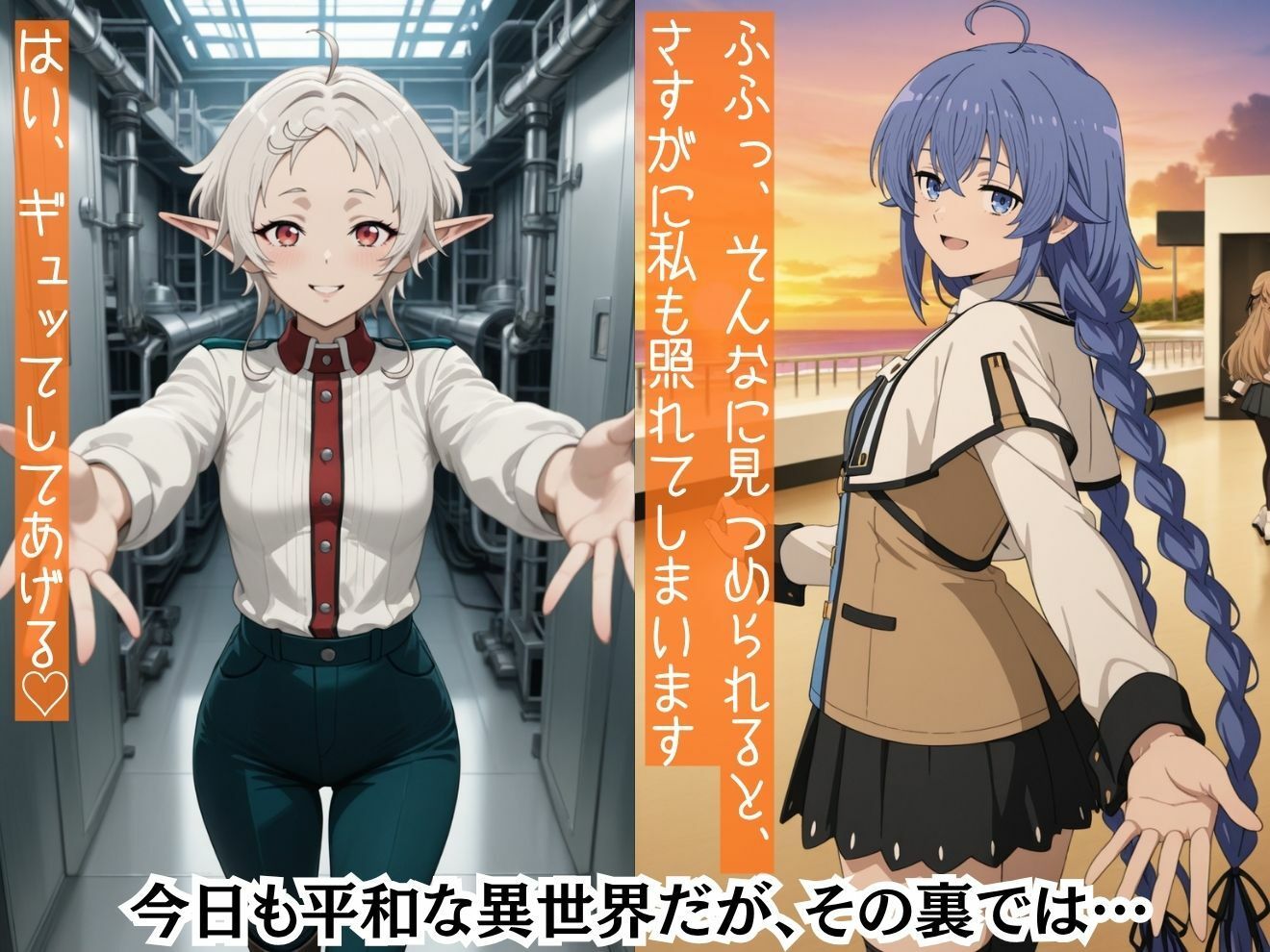 もしも可憐で誇り高きヒロイン達を強●的に●●の力で着せ替え人形に堕として弄んだら？無職転●編 サンプル画像1