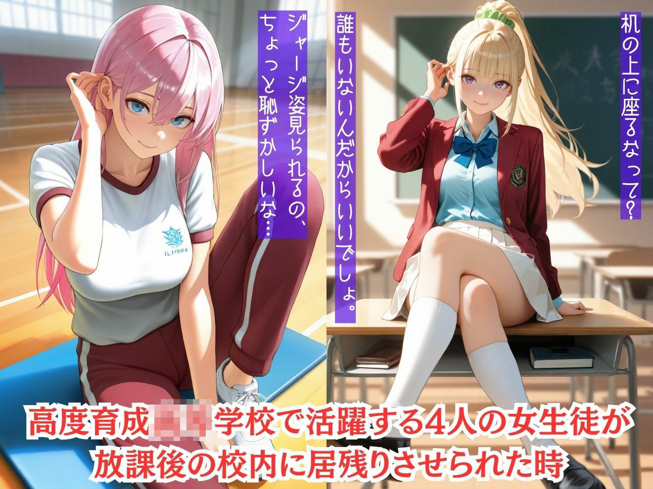 もしも学園の選ばれし女生徒達を強●的に●●の力で着せ替え人形に堕として弄んだら？よう実編 1 サンプル画像1