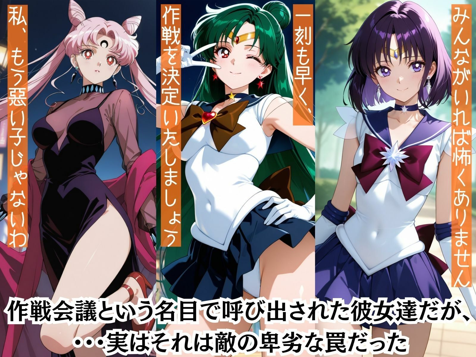もしも根は真面目なセーラー戦士達を強●的に○〇の力で着せ替え人形に堕として弄んだら？セーラームーン編 サンプル画像2