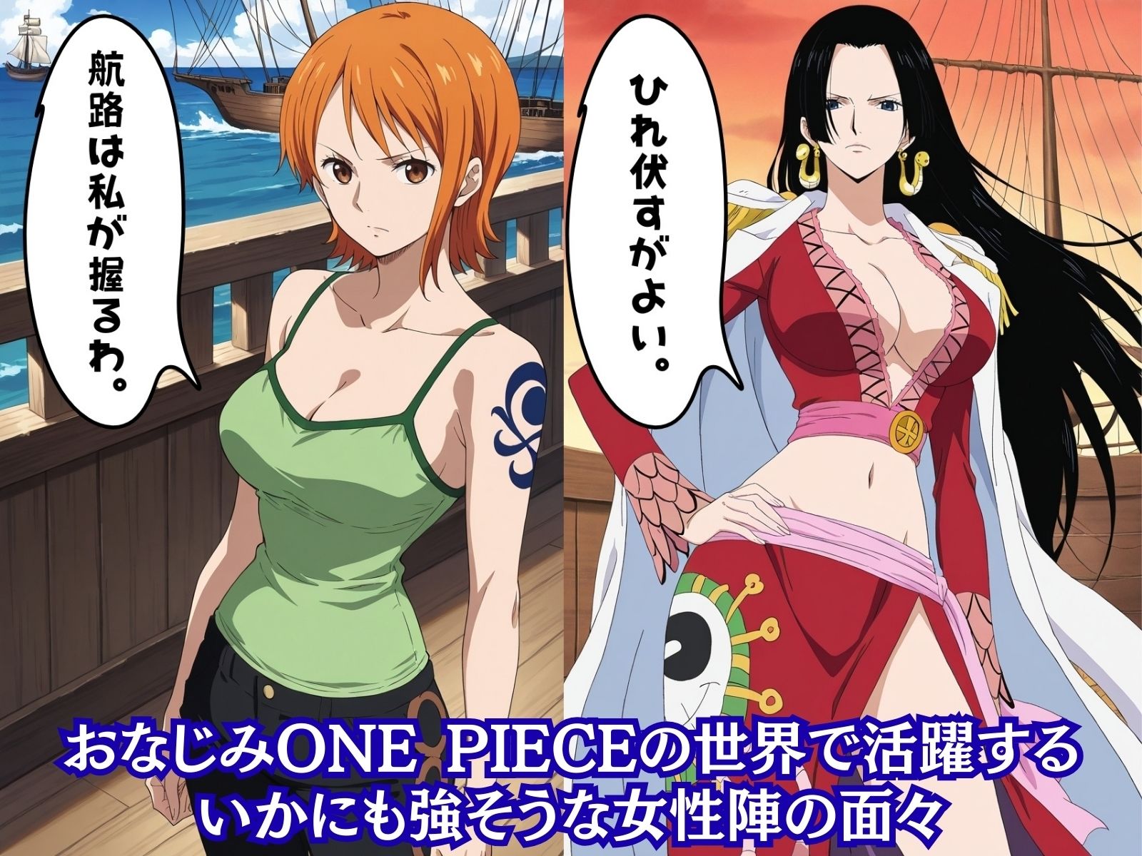 もしも男勝りでかっこいい属性の女性を〇〇の力で強●的に快楽堕ちさせたら？ONE PIECE編 サンプル画像1