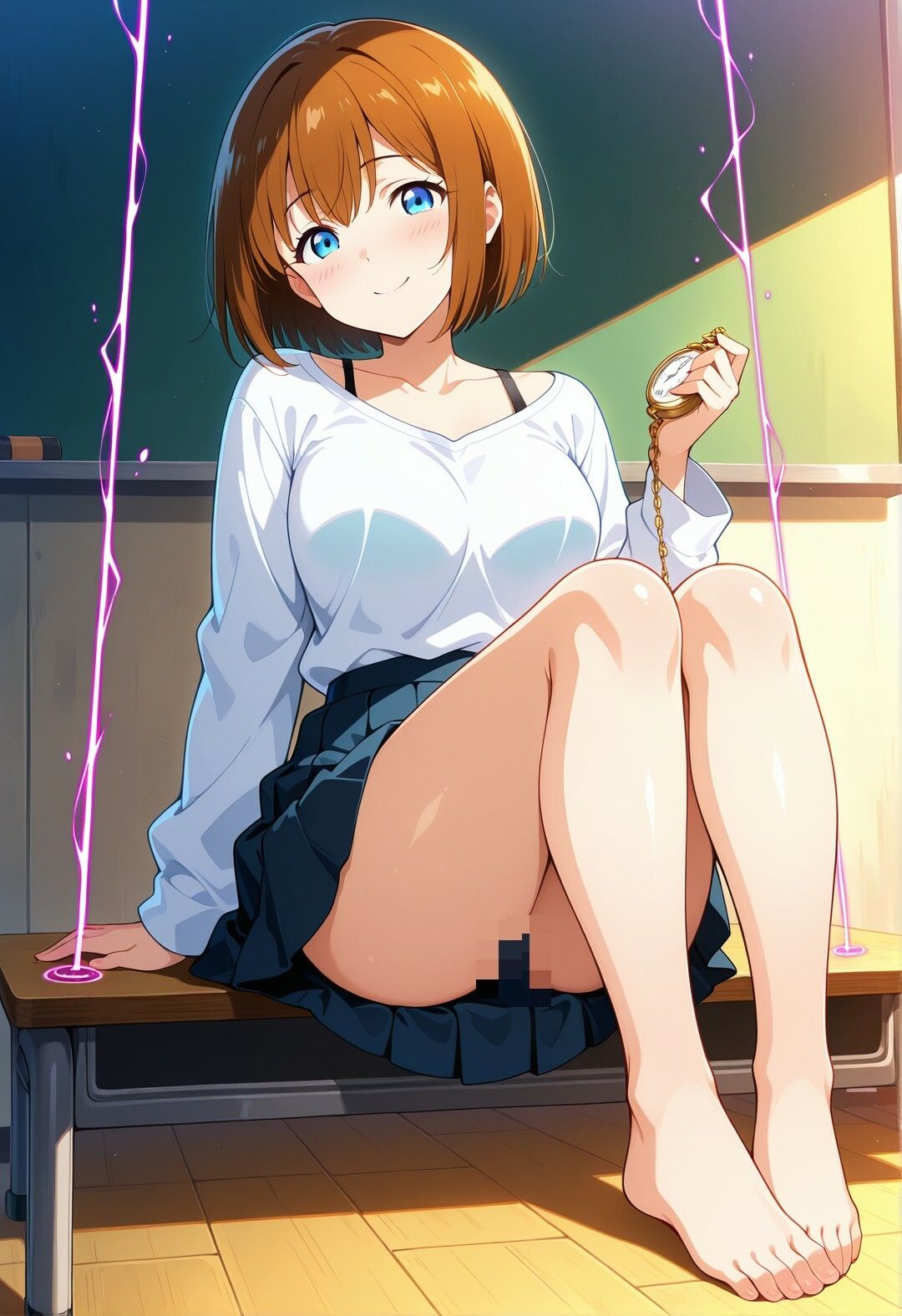 もももちゃん催●奴●化 〜ハゲ教師の孕ませ洗脳授業〜 サンプル画像1