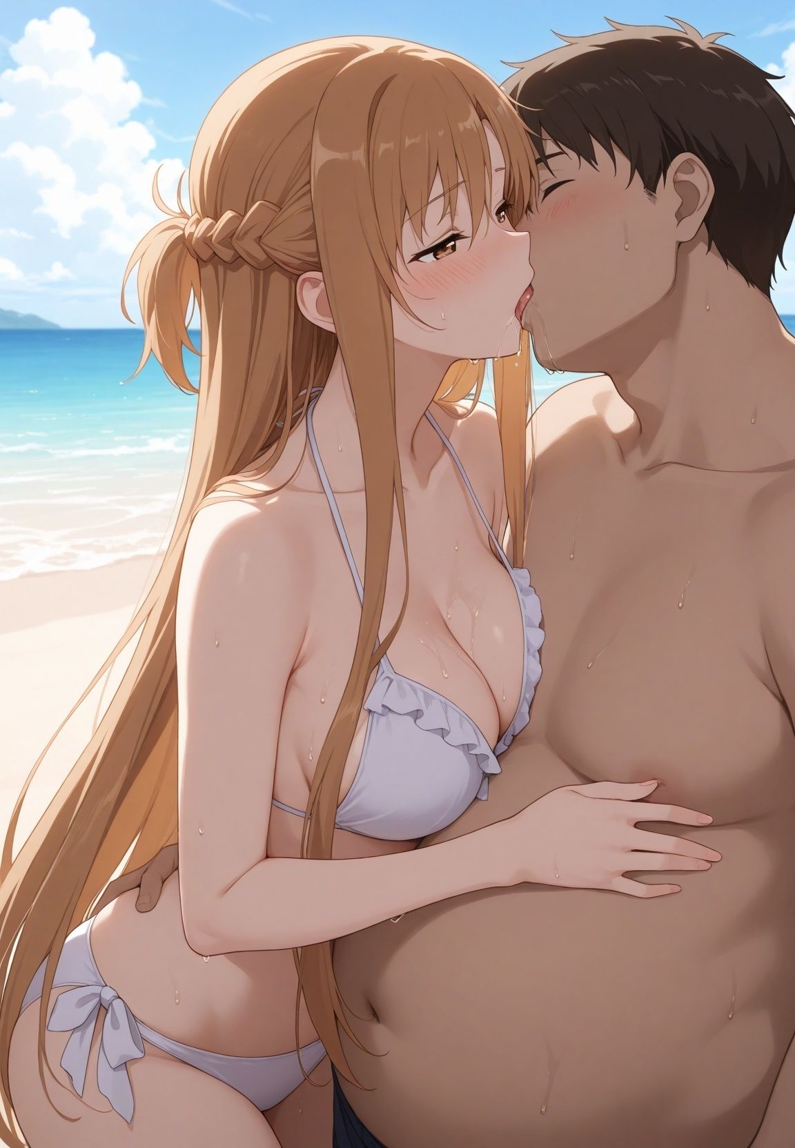 やだぁぁ…！！ 見られてるのにイッちゃう…！！ 俺の彼女は露出狂 ソ〇ドアート・オンライン サンプル画像6