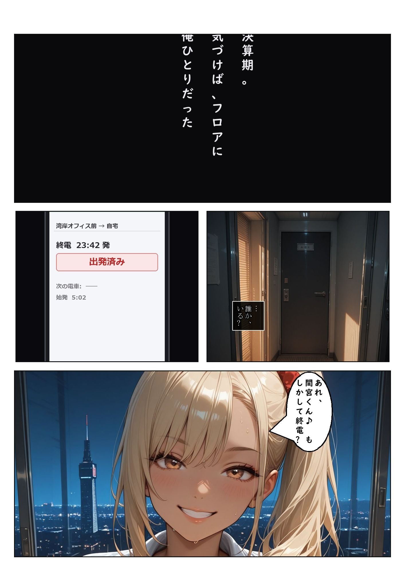 やっと内定もらえた、会社が  痴女だらけで毎日搾り取られる話。スピンオフ:天野マリナ編終電を逃した夜、 会社は先輩のものになる。 サンプル画像4