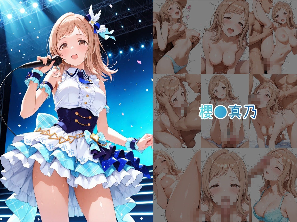 アイドルヌードコレクション 〇ルミネーション〇ターズ＆〇クチル篇（浅〇透 樋〇円香 福〇小糸 市〇雛菜 櫻〇真乃 風〇灯織 八〇めぐる） サンプル画像1