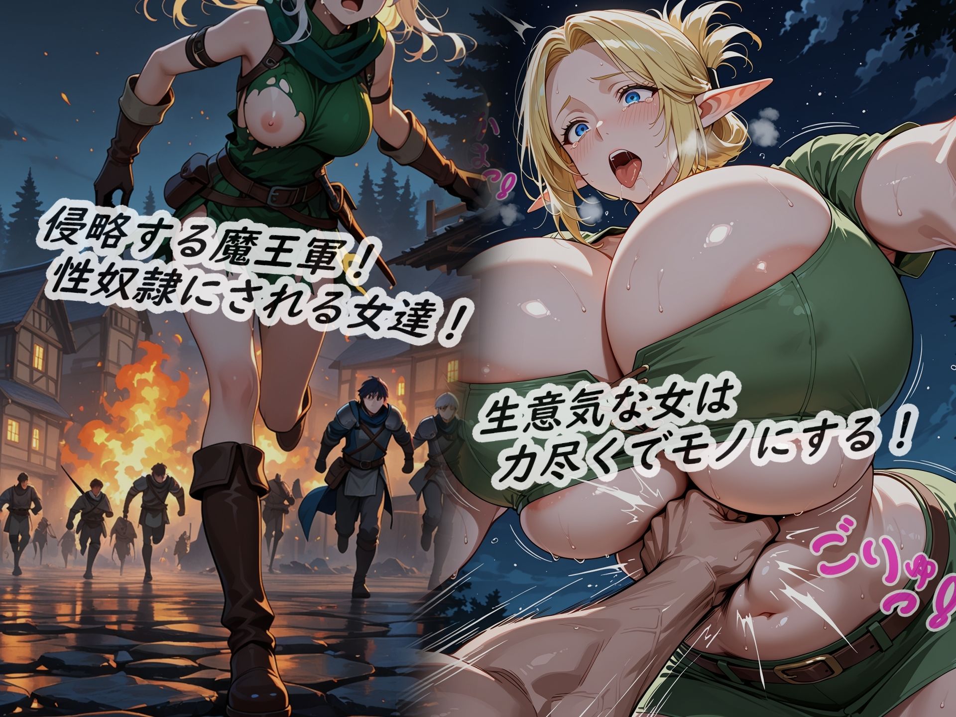 イラストノベル『転生した死霊術師はエルフの人妻剣士を…』 サンプル画像1