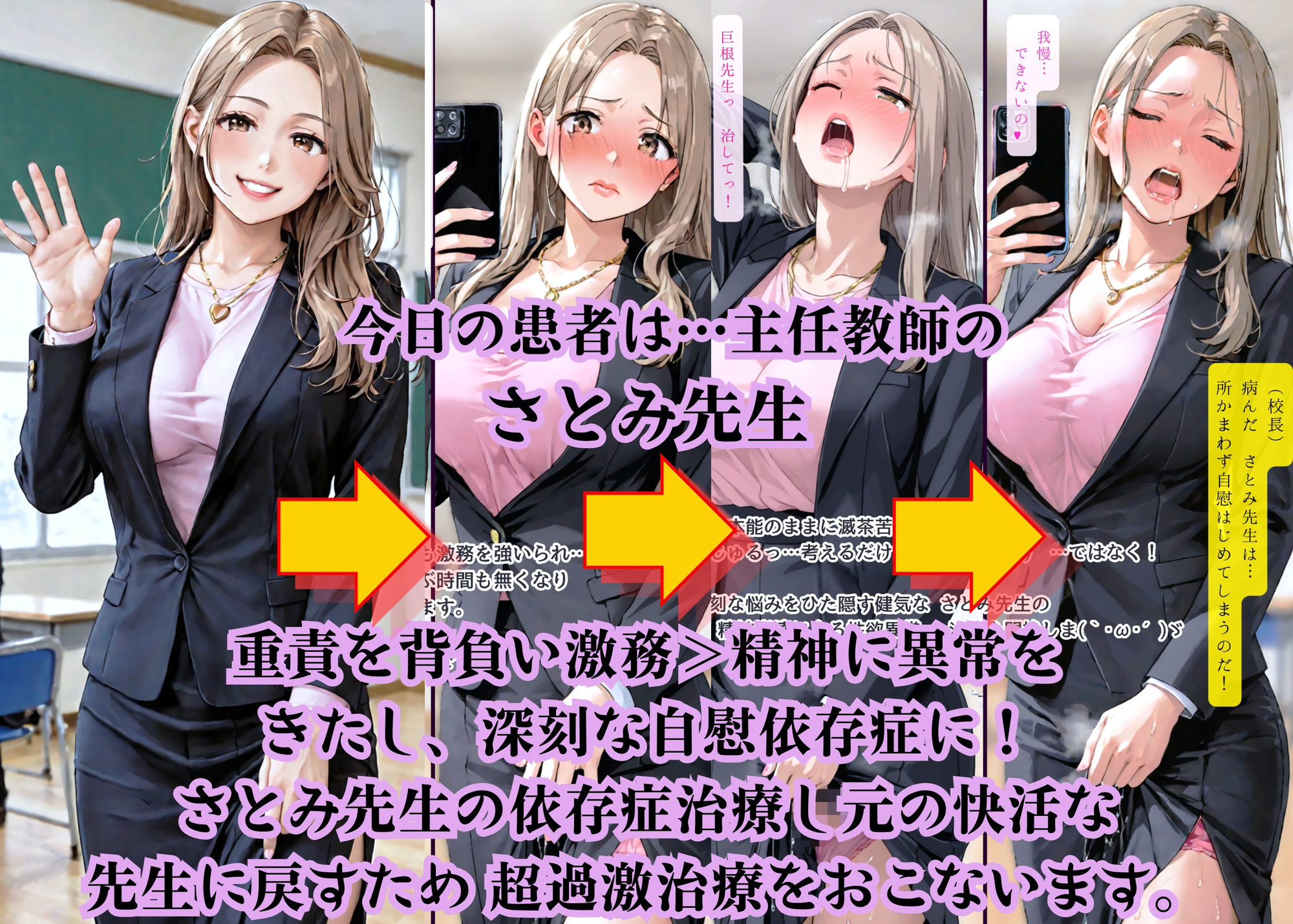 イラスト版 名門女子校の悩める女子校生マル秘治療大作戦（教師編）  さとみ先生の場合 サンプル画像2