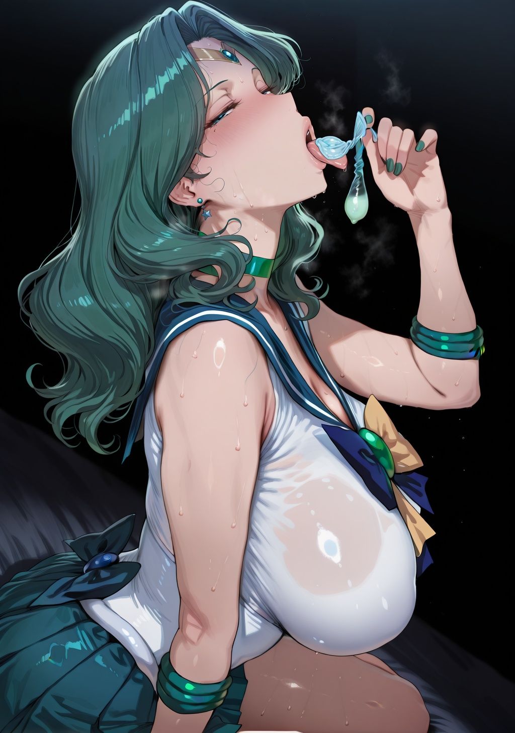 ウラ〇スとネ●チューンのアヘ顔白目剥き快楽地獄へようこそ〜首絞めハメ撮りハードファックで快感堕ち〜 サンプル画像10