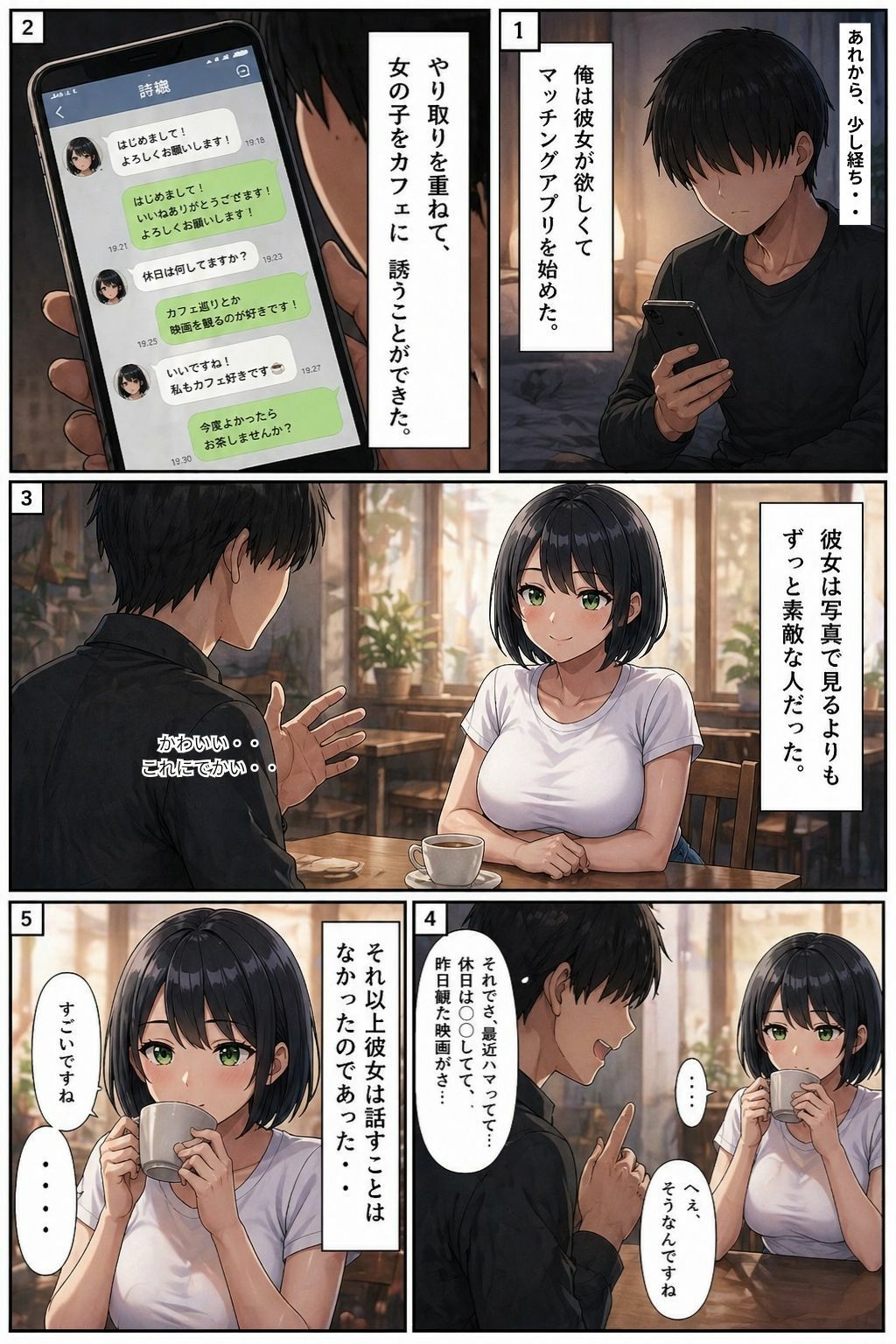 エ〇能力を解放したら最高の夢が見れた件 2（マッチングアプリの大人しめの黒髪ショートカット編） サンプル画像4