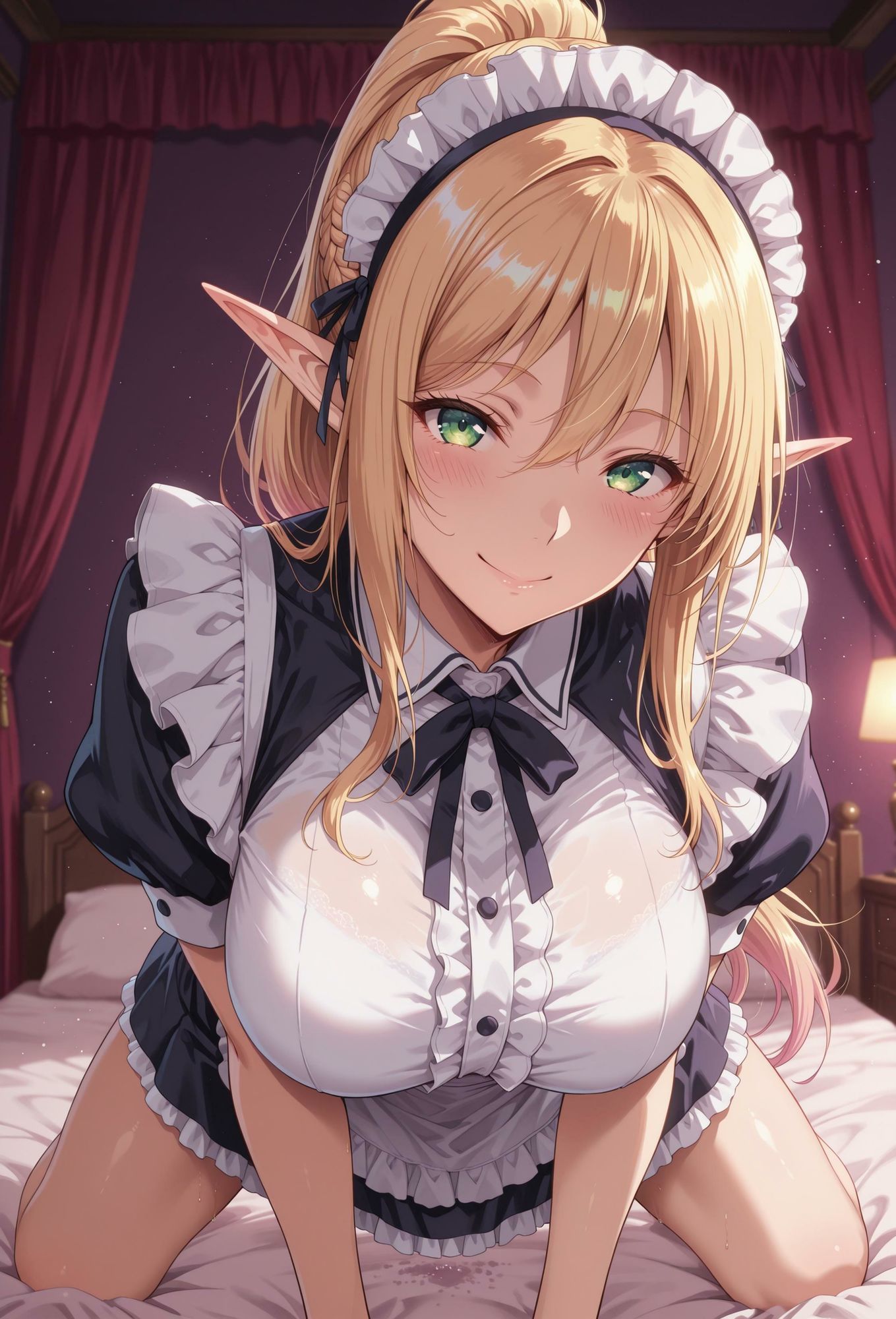 エルフメイドさんスケベボディで激しいご奉仕！ サンプル画像2