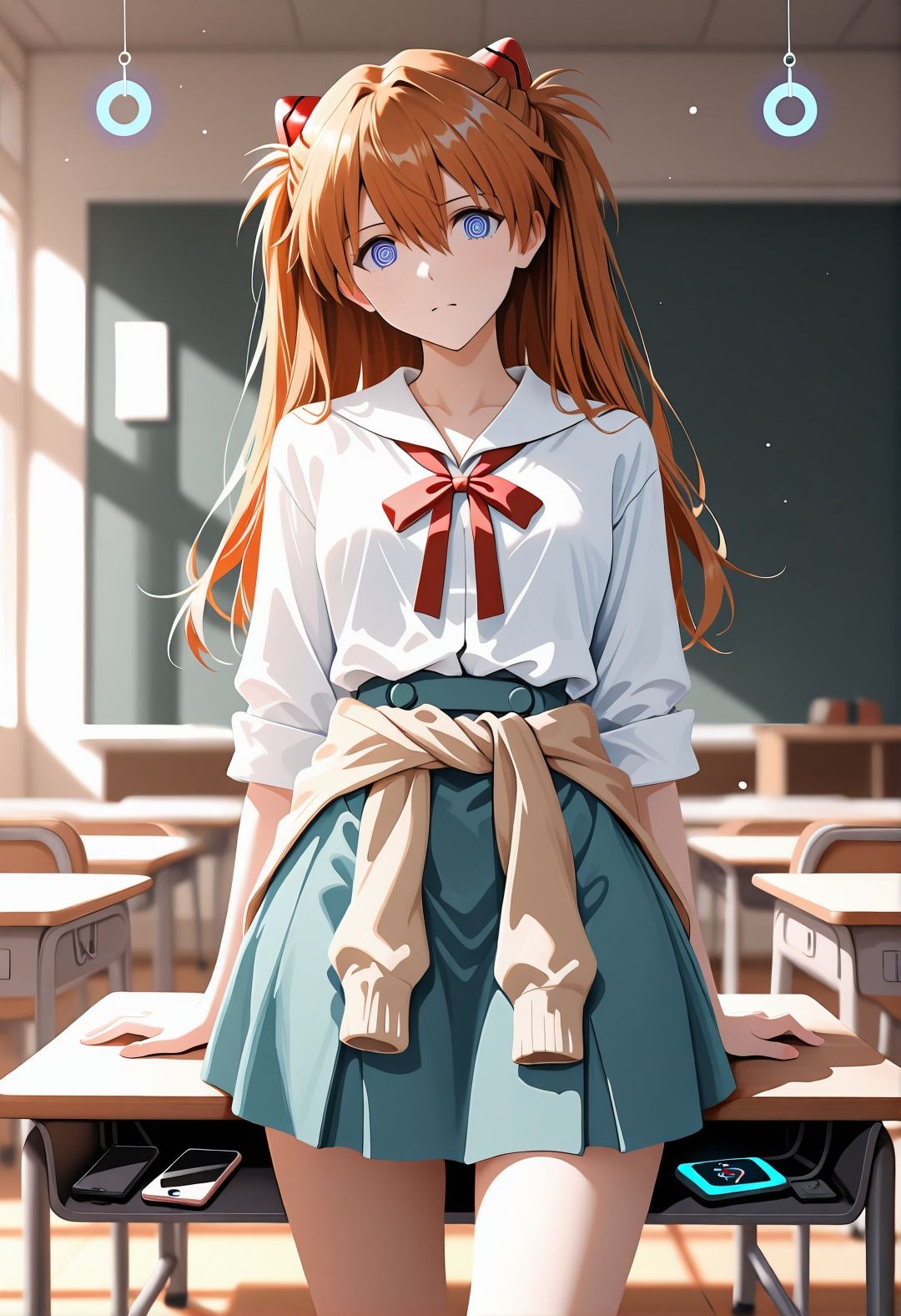 エヴ◯ンゲリオンア◯カ催●学校プール露出凌●パロディ 制服脱衣と水着野外セックス満載CG集 サンプル画像4