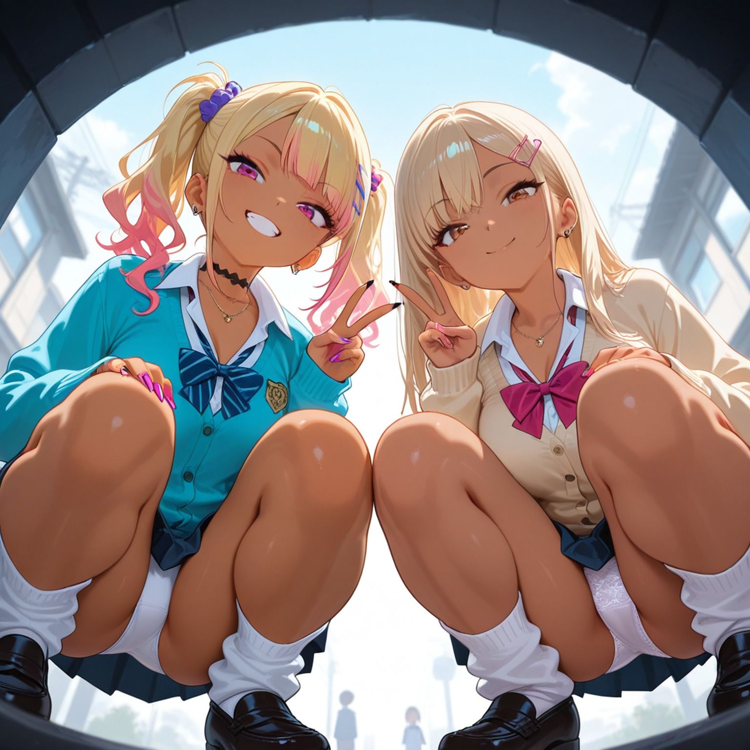 オタクに優しい露出ギャル part4【AIイラスト集】 サンプル画像3