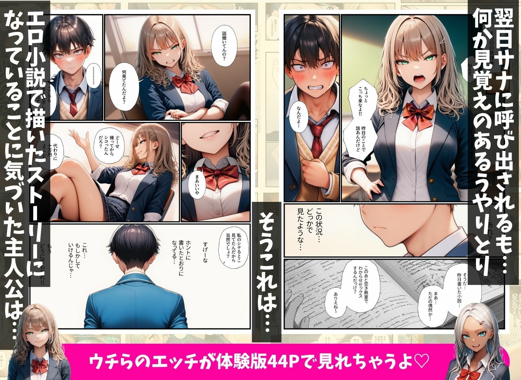 オタクの俺をいじめる一軍ギャル達をエロ小説のネタにしたらホントに中出しセックスできちゃった話 サンプル画像4