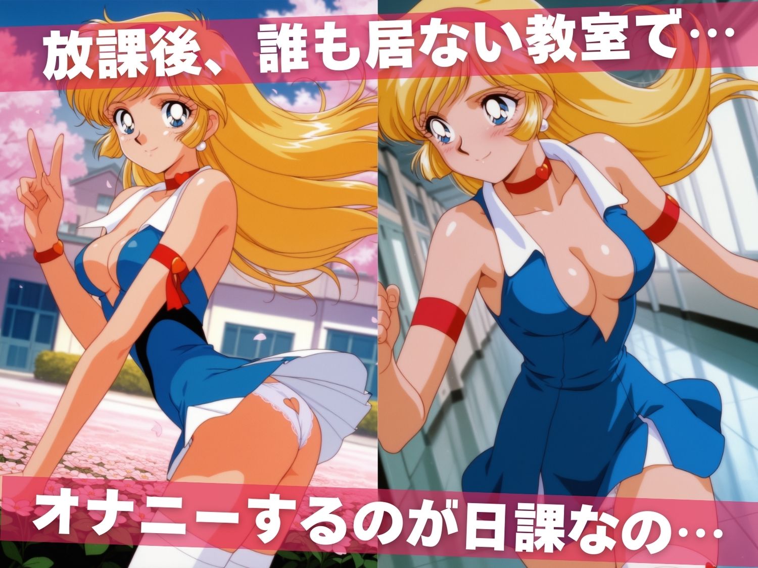 オナニー覗かれ、寝取られて  キュ●ティーハニー 〜 学校編 〜 おじさんに暴かれた秘密 サンプル画像1