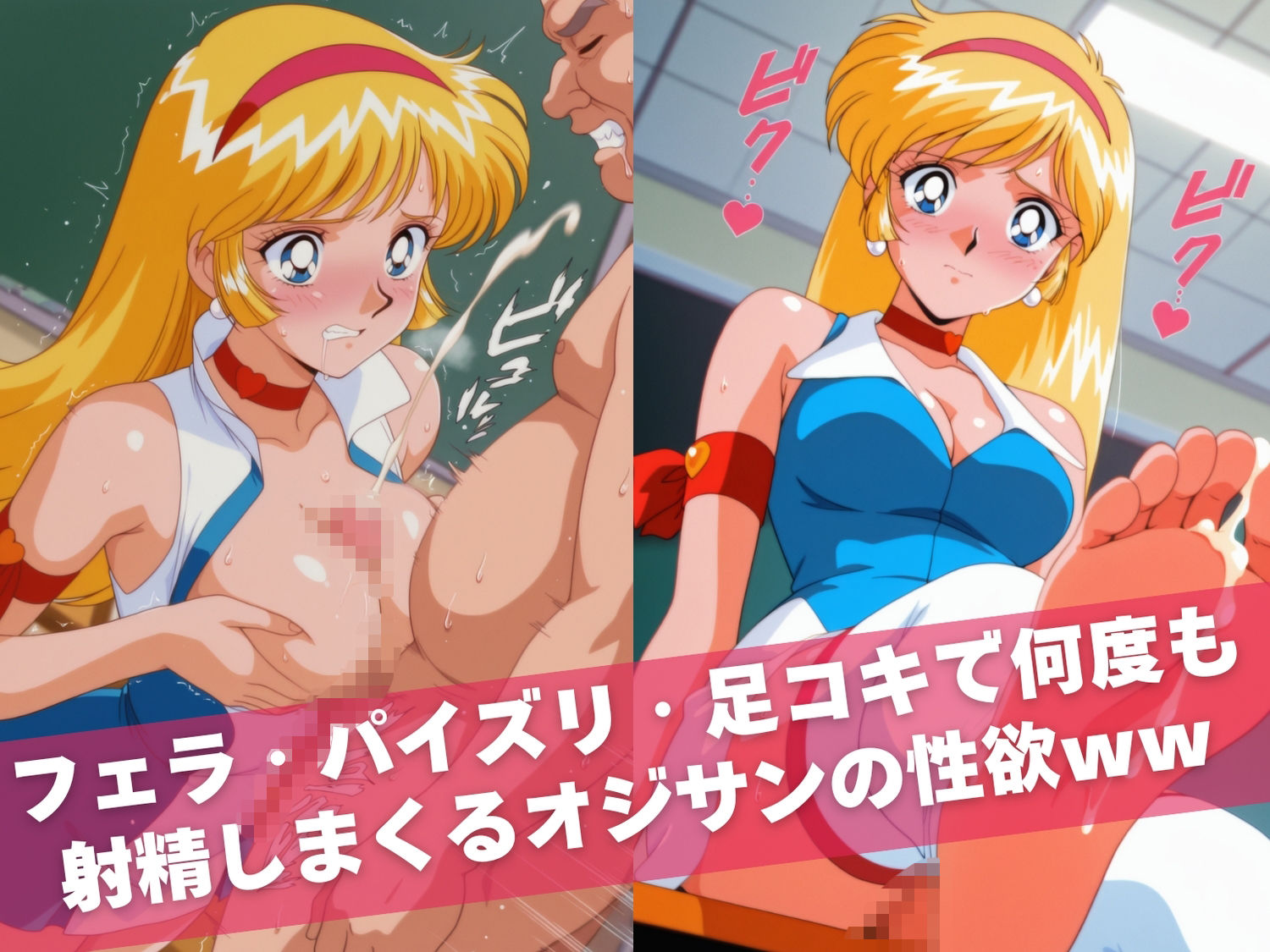 オナニー覗かれ、寝取られて  キュ●ティーハニー 〜 学校編 〜 おじさんに暴かれた秘密 サンプル画像6