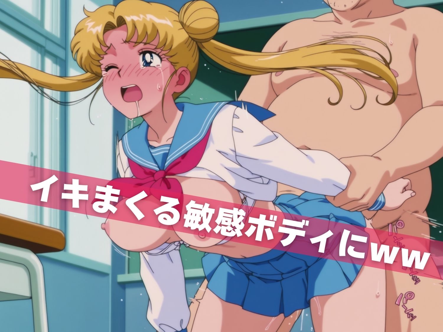 オナニー覗かれ、寝取られて  セー●ームーン（vol.1） 〜 学校編 〜 おじさんに暴かれた秘密 サンプル画像9