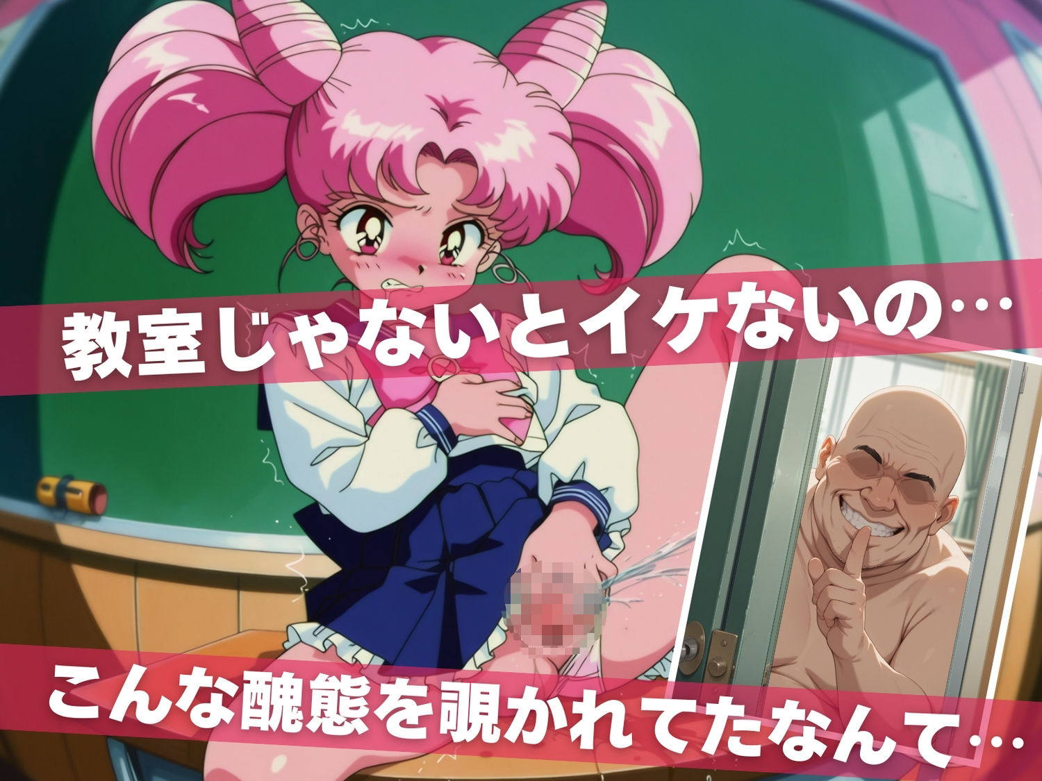 オナニー覗かれ、寝取られて  セーラ●ムーン（vol.2） 〜 学校編 〜 おじさんに暴かれた秘密 サンプル画像3