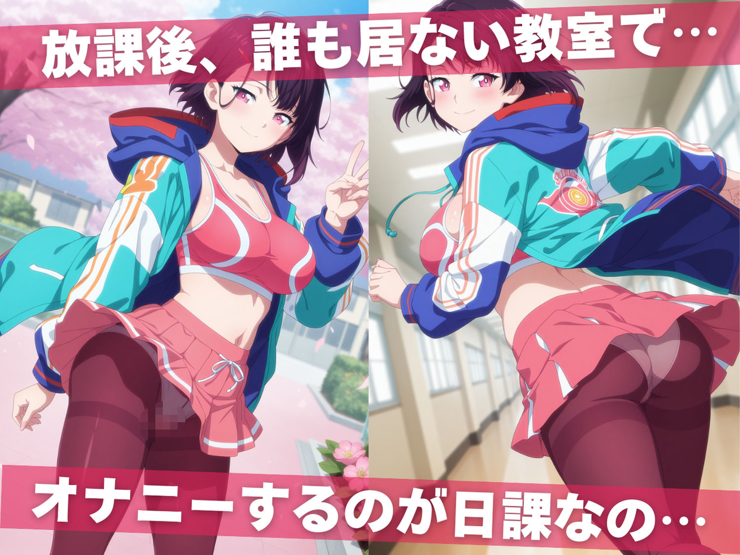 オナニー覗かれ、寝取られて  ゾン●になるまでにしたい100のこと 〜 学校編 〜 おじさんに暴かれた秘密 サンプル画像1