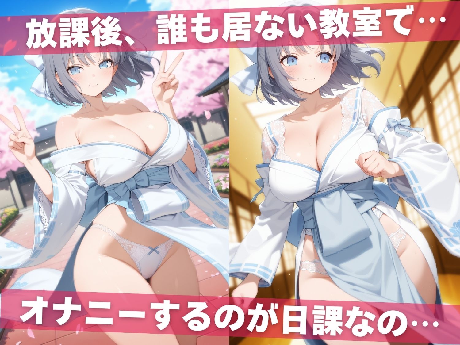 オナニー覗かれ、寝取られて  閃乱●グラ 〜 学校編 〜 おじさんに暴かれた秘密 サンプル画像1