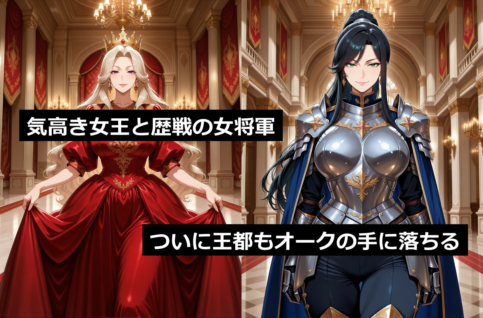 オークに敗北した国5〜女王・女将軍編〜 サンプル画像1