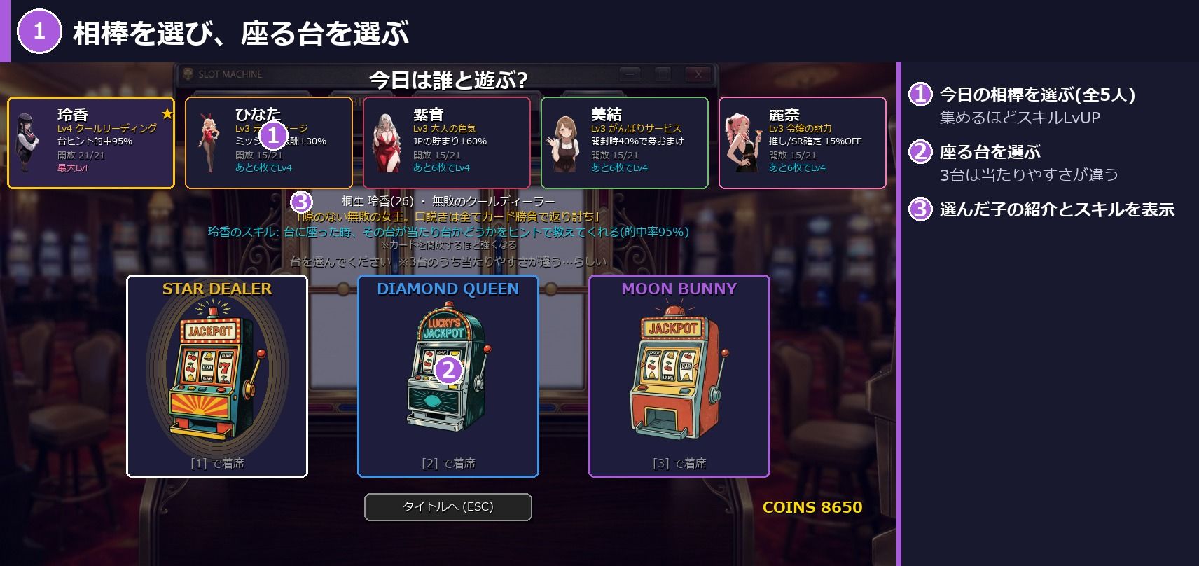 カジノガールズ・コレクション 〜スロットで集める、5人のとっておき〜 サンプル画像1