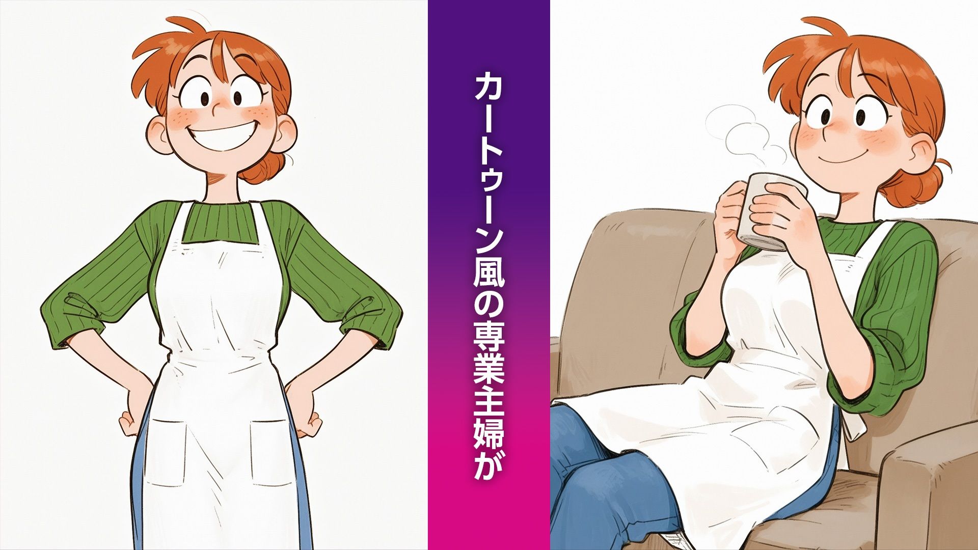 カートゥーン風専業主婦 紳士向けイラスト集（135枚） サンプル画像1