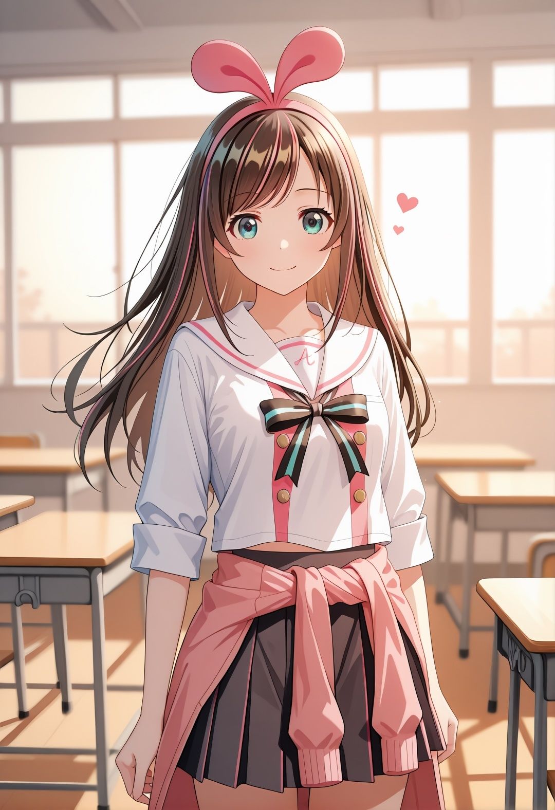 キズ〇アイVTuberパロディ 学校で眼鏡越し全裸！バニー耳制服少女が犯●れまくる498枚CG集 サンプル画像2