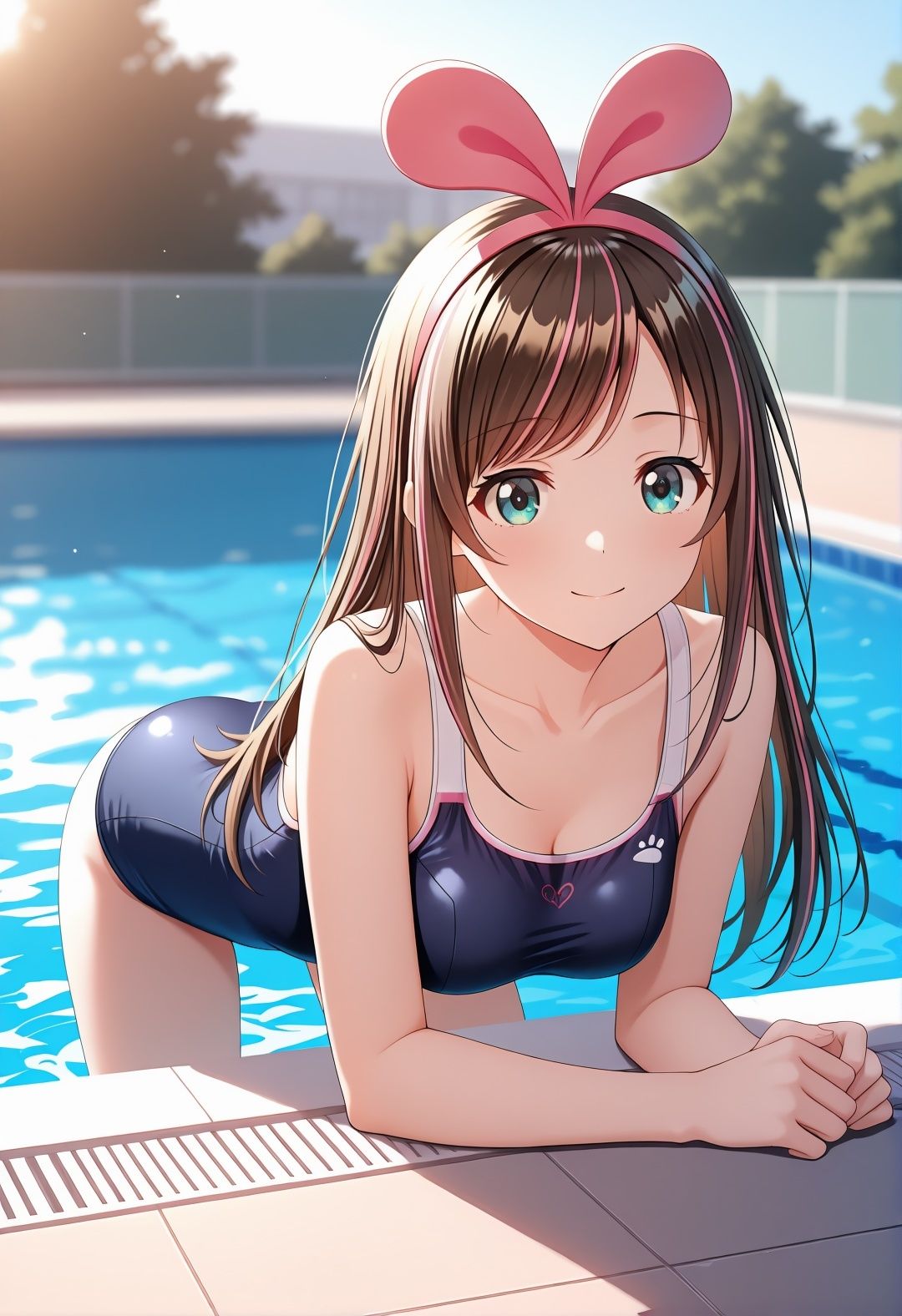 キズ〇アイVTuberパロディ 学校で眼鏡越し全裸！バニー耳制服少女が犯●れまくる498枚CG集 サンプル画像5