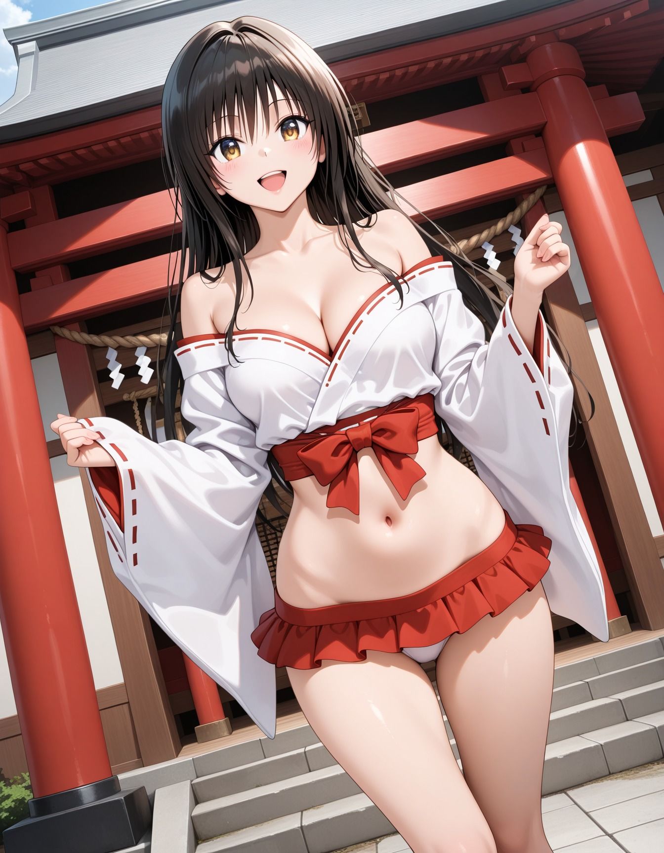 キモ爺に犯●れた巫女少女 サンプル画像1