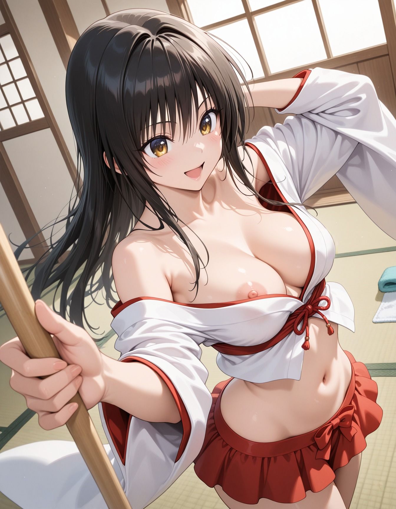 キモ爺に犯●れた巫女少女 サンプル画像2