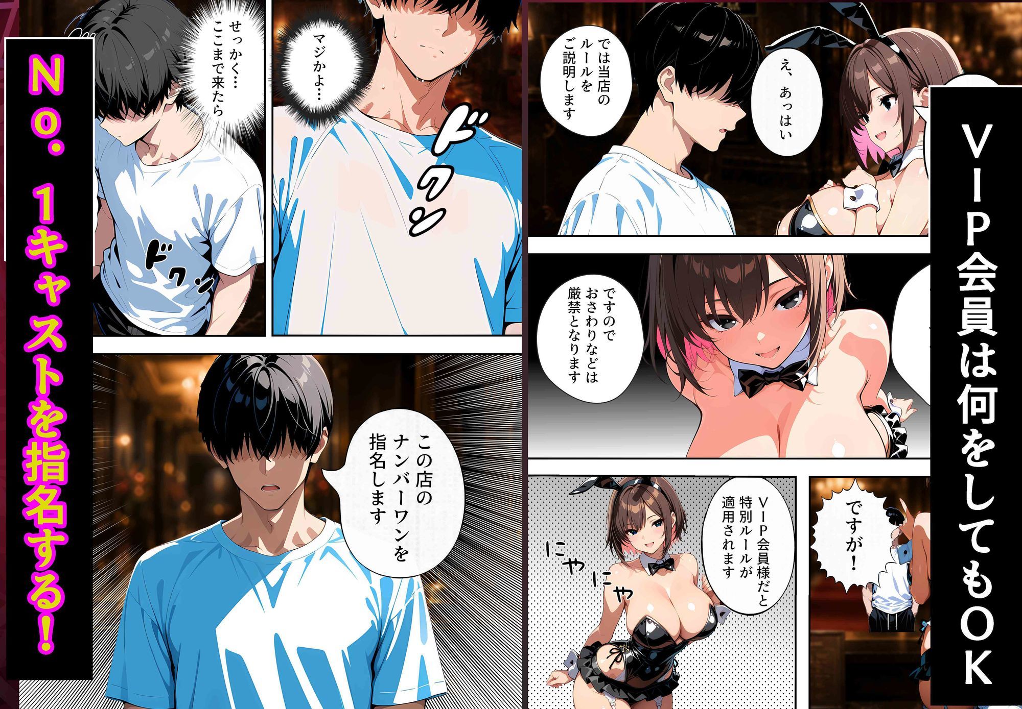 キャバクラ催●アプリ  キャバクラ支配！VIP会員に選ばれたので人気キャストを操作した話 サンプル画像2