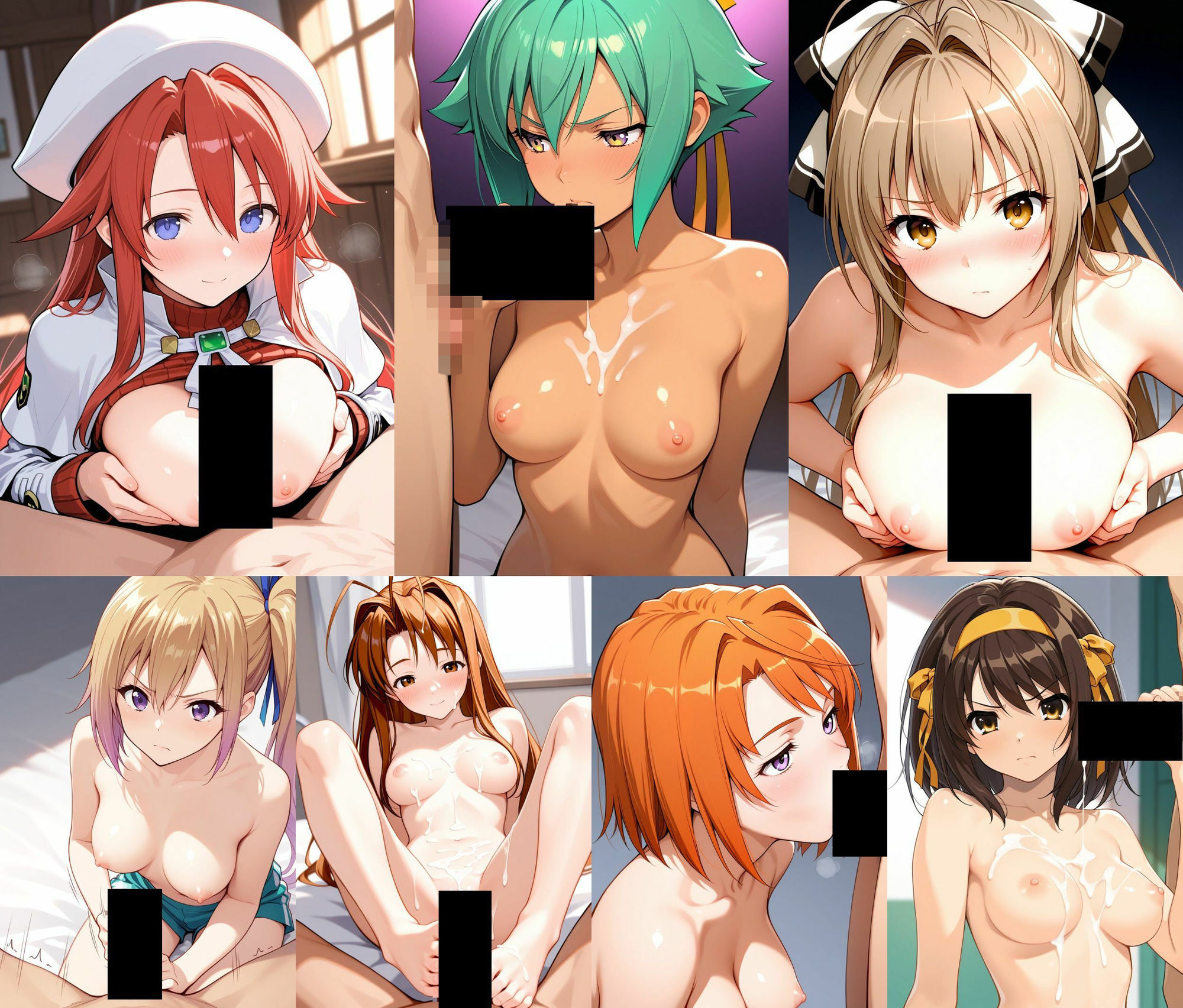 キャラセレ  ちょっと懐かしい7キャラのいろいろHなAIイラスト集 サンプル画像9