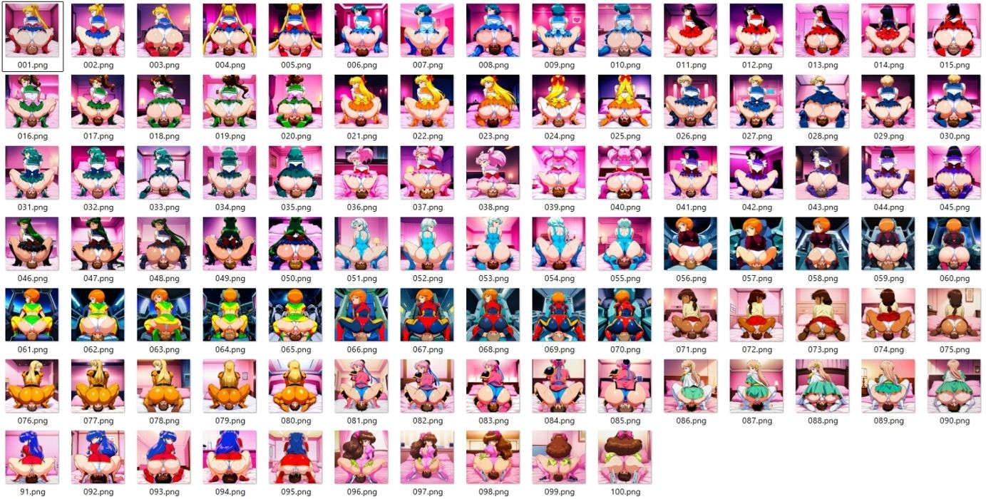 キャラ色々顔面騎乗CG集 サンプル画像1