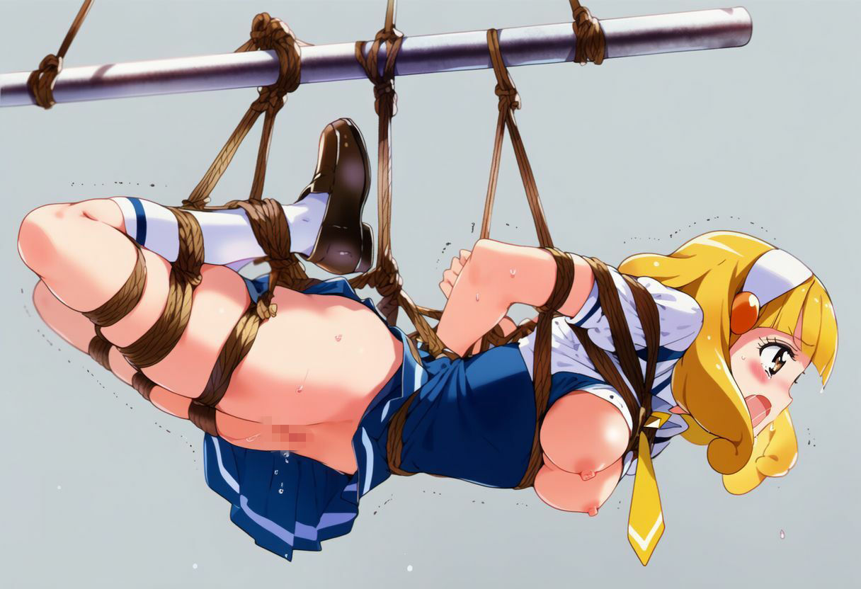 キュ〇・ピ〇ス（黄〇や〇い） 緊縛・拘束・小人化CG集 サンプル画像6