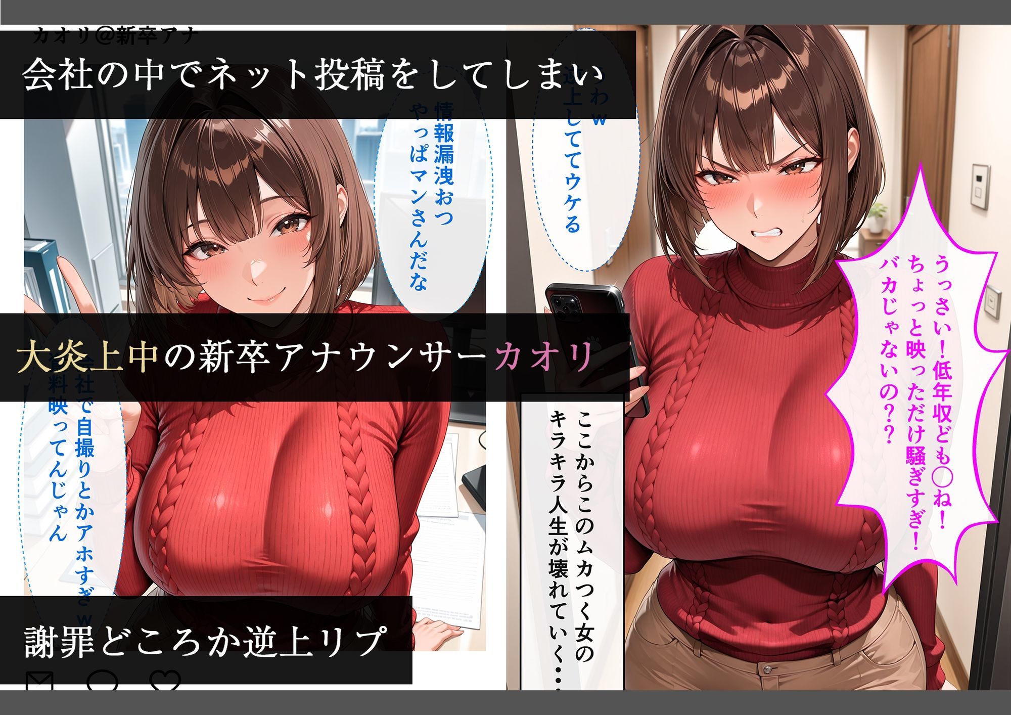 キラキラ新卒アナウンサーが性処理係としてジジイに犯●れまくる話 サンプル画像1