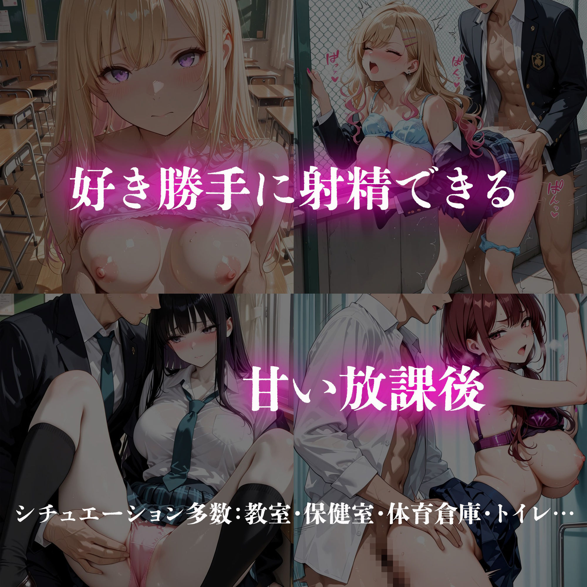 ギャルJK達を欲望のままに  射精し放題の濃厚女学園 サンプル画像2