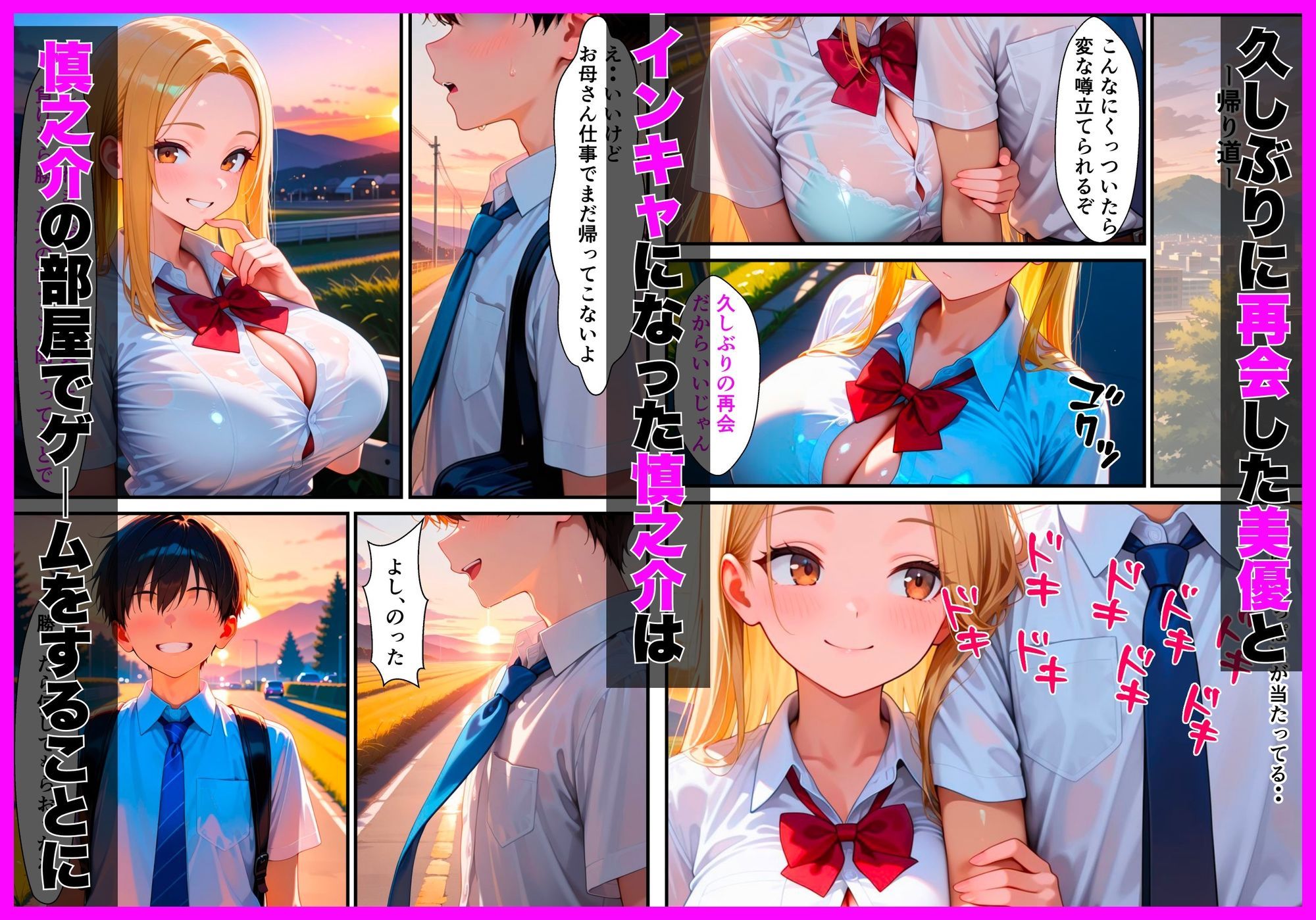 ギャルになって再会した幼馴染に童貞卒業させられて中出しセックスしまくった話 サンプル画像2