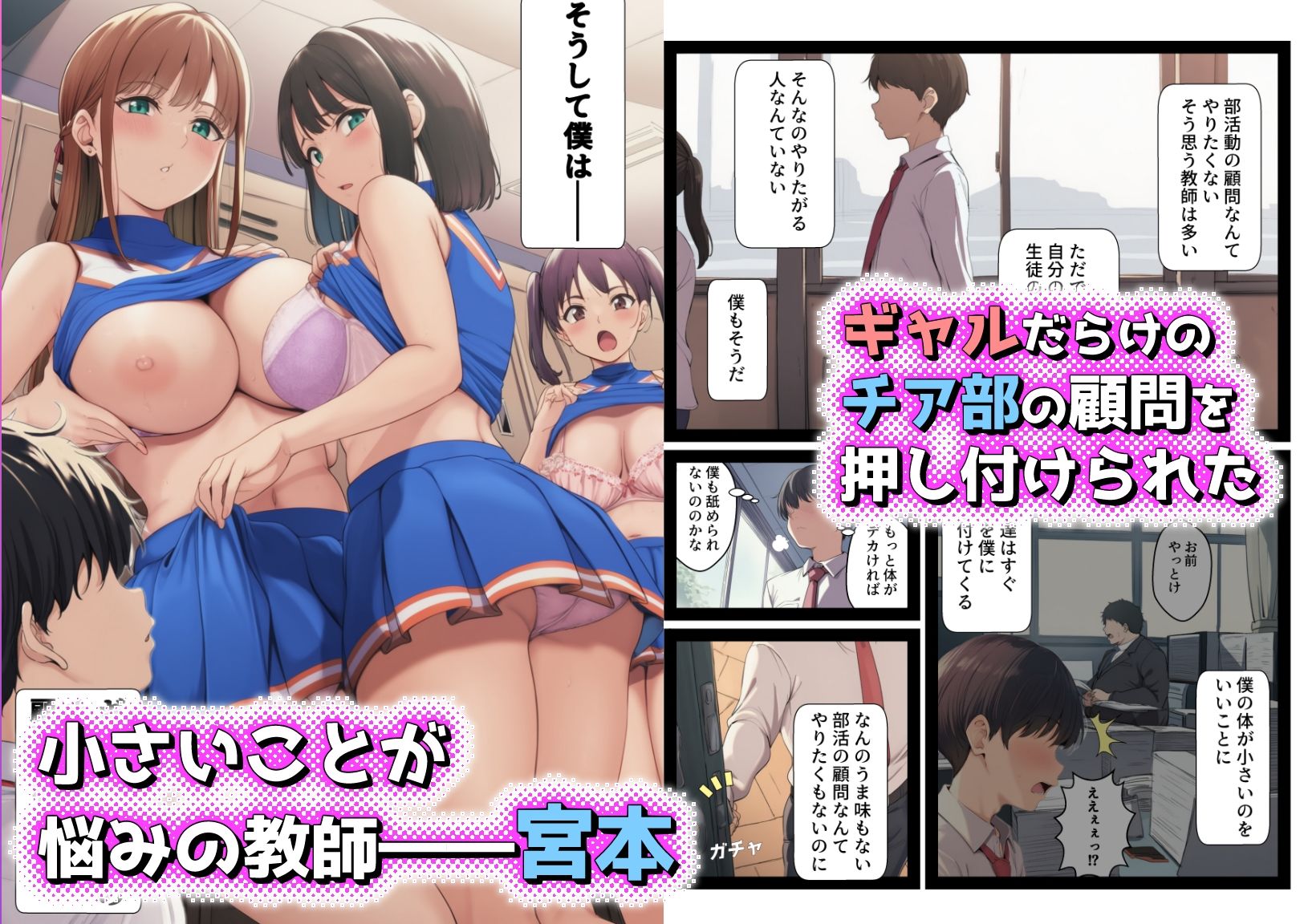 ギャルばかりのチア部でハーレム顧問になった件 サンプル画像1