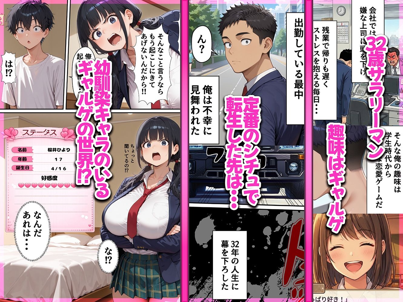 ギャルゲー世界に転生したら、ヒロイン達がライバルキャラに次々と寝取られた サンプル画像1