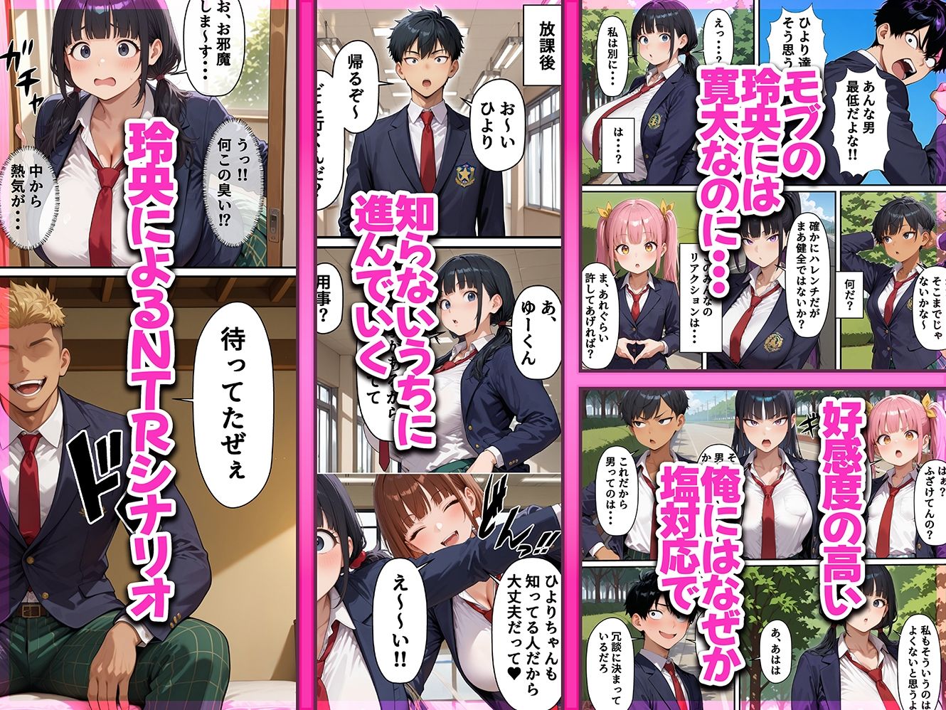 ギャルゲー世界に転生したら、ヒロイン達がライバルキャラに次々と寝取られた サンプル画像3