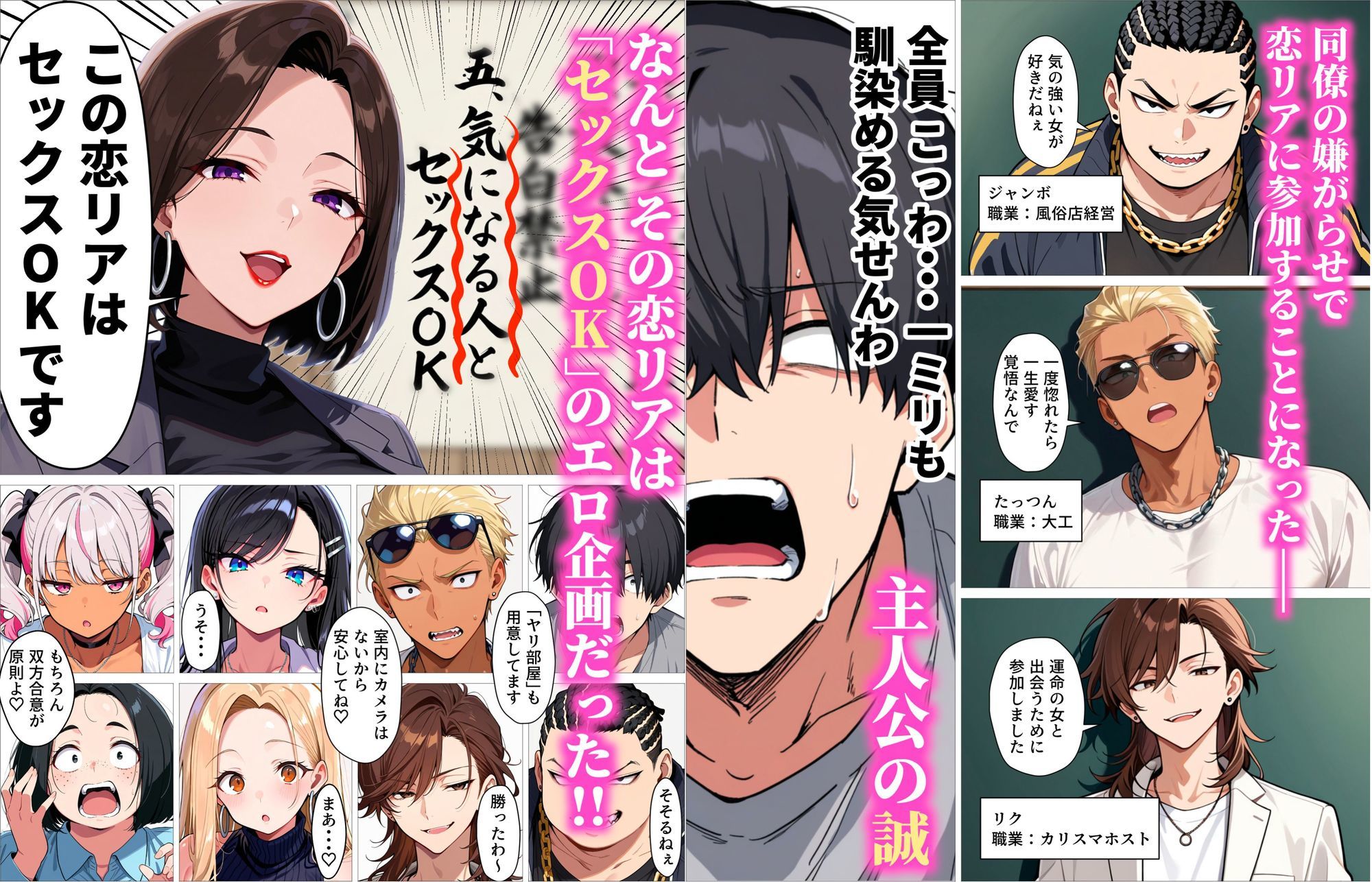 ギャル上等〜「セックスOK」の恋愛リアリティーショーで童貞が巨根無双する話〜 サンプル画像3
