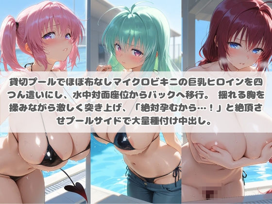 クソかわいい水着巨乳ヒロインを夏休みに孕ませ中出しした記録 T〇LOVEる サンプル画像3