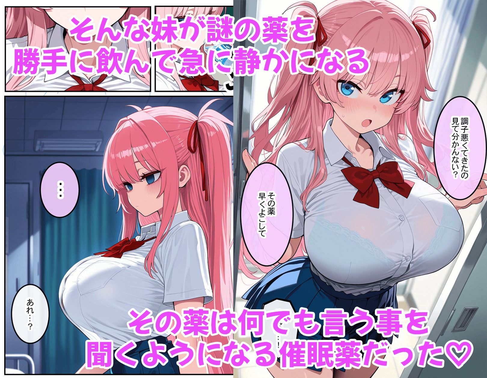 クソ生意気な妹を俺専用どすけべオナホにする催●薬【全ページセリフ付き】 サンプル画像2