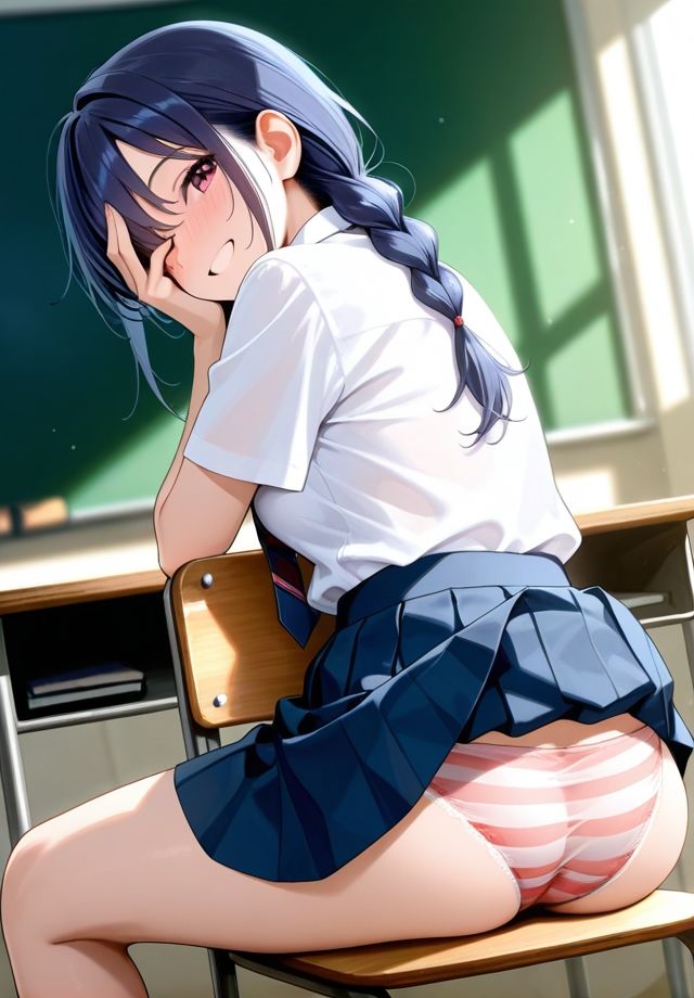 クラスの女子は椅子の座り方が横着過ぎる  後ろ姿編 サンプル画像4