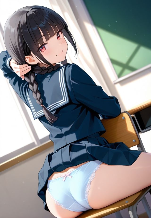 クラスの女子は椅子の座り方が横着過ぎる  後ろ姿編 サンプル画像7