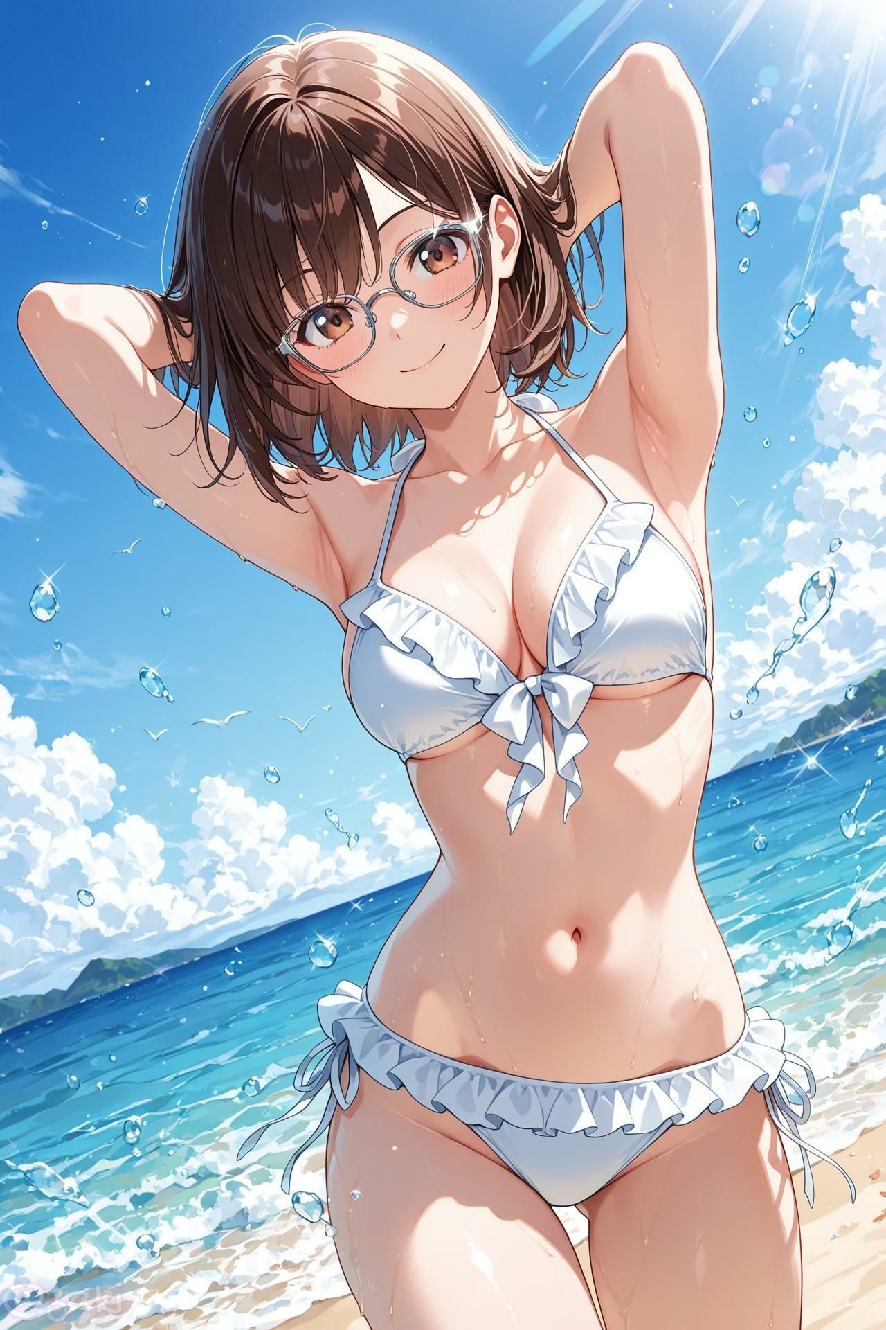 クラスメイトとビーチでイチャイチャ3 サンプル画像3