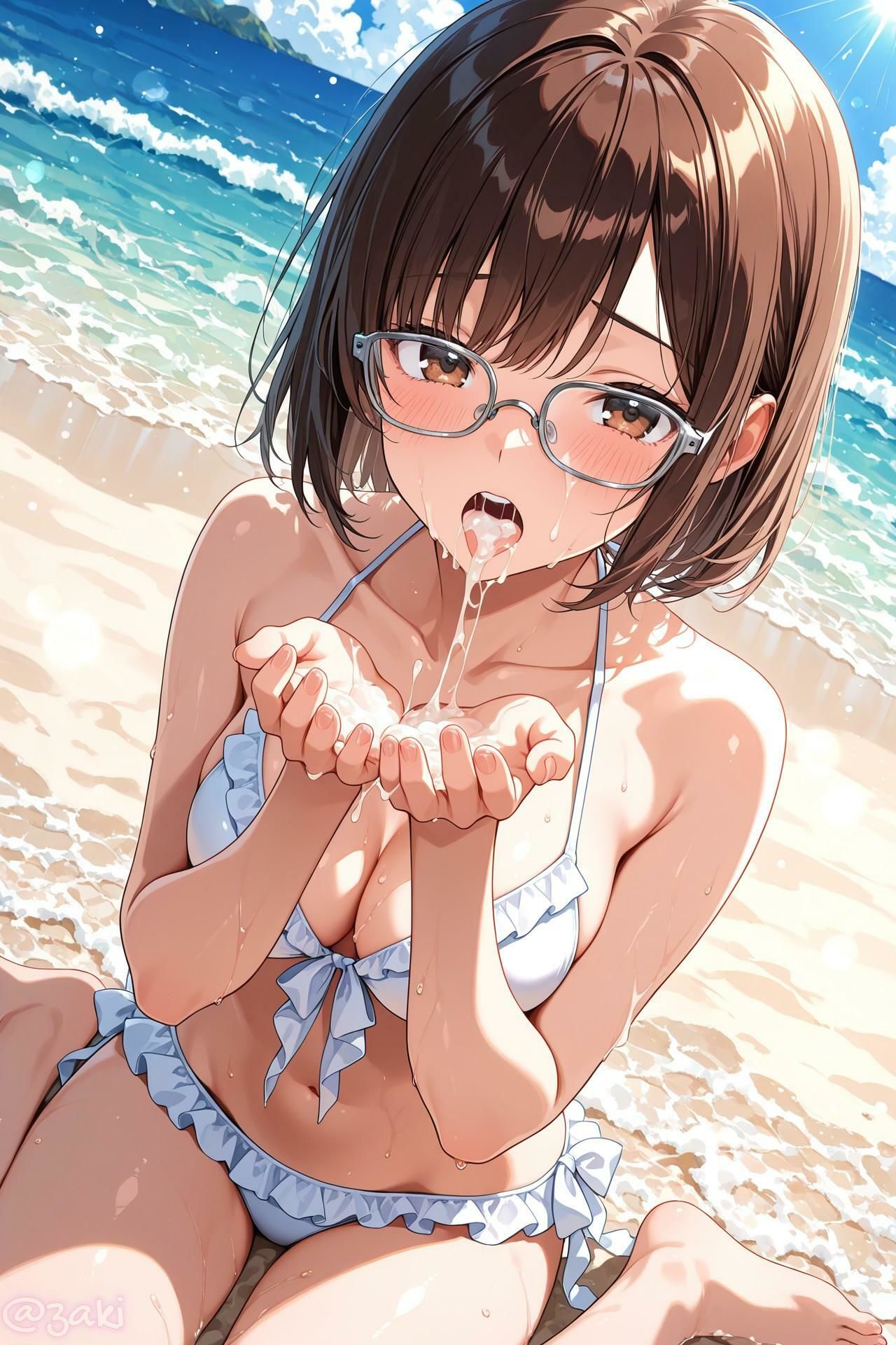 クラスメイトとビーチでイチャイチャ3 サンプル画像4