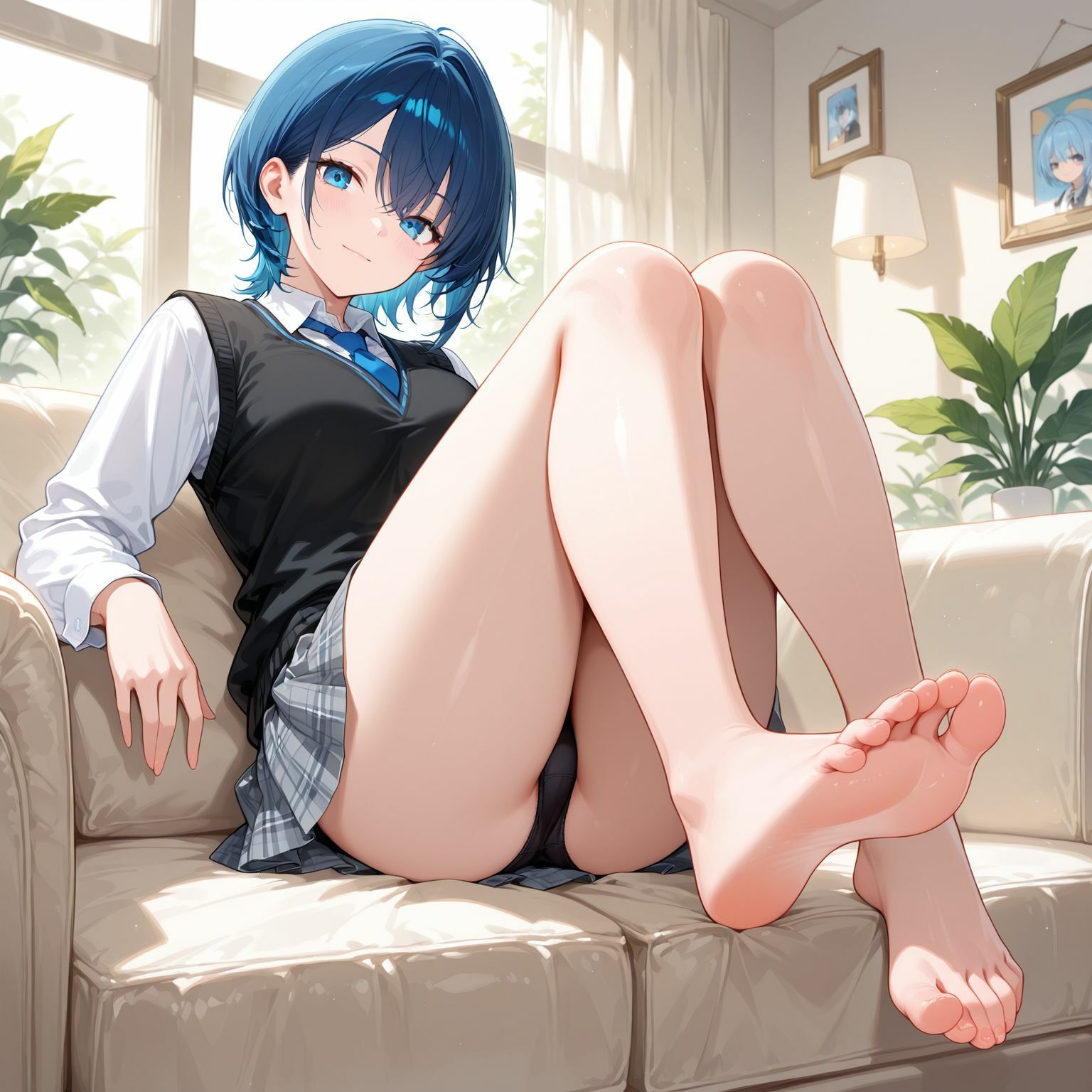 クールでボーイッシュなJKとお家セックス サンプル画像2