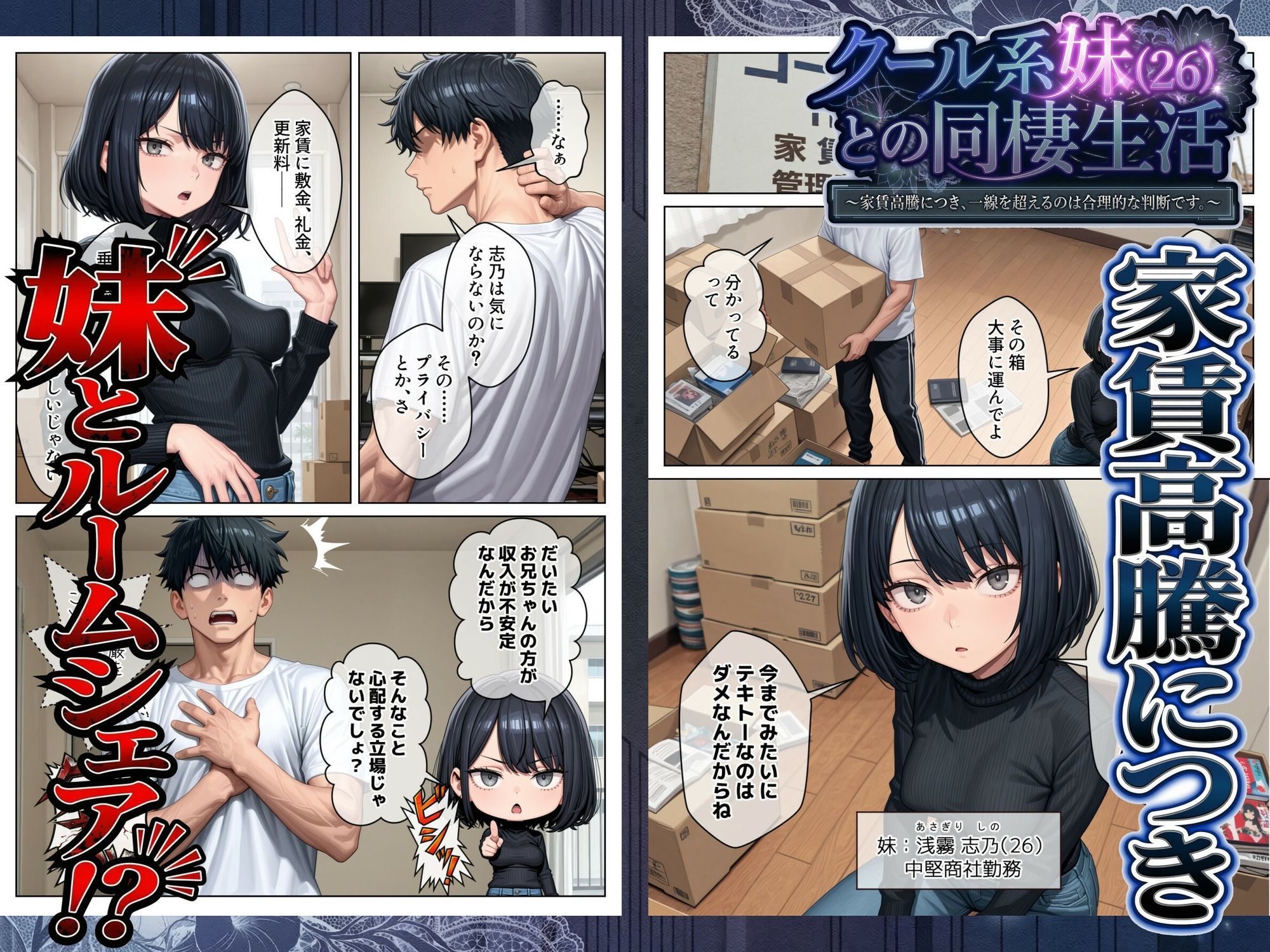 クール系妹（26）との同棲生活 〜家賃高騰につき、一線を超えるのは合理的な判断です。〜 サンプル画像1