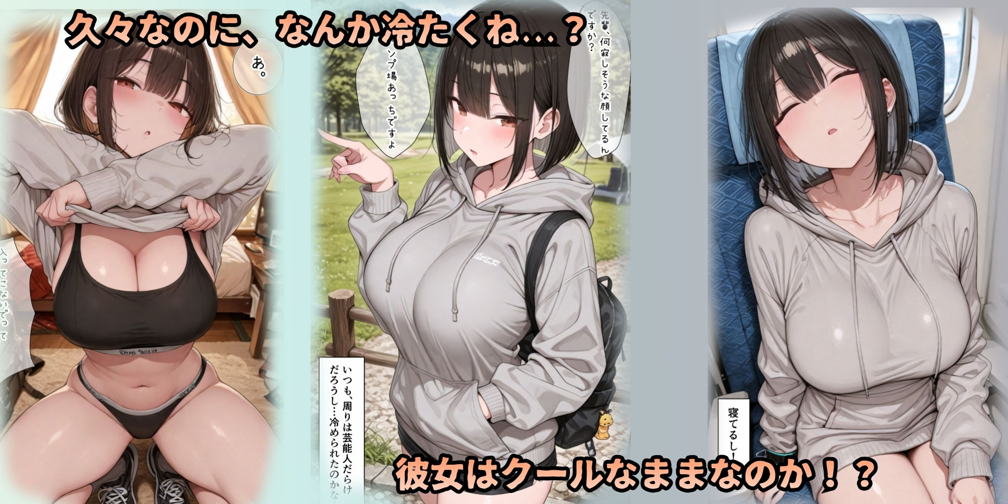 グラドル彼女を独占。汗だくテントで乱れまくる聖夜 サンプル画像6