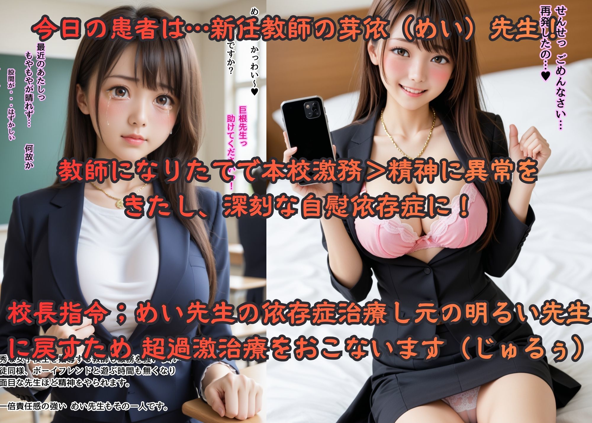 グラビア版 名門女子校の悩める女子校生マル秘治療大作戦（教師編）  めい先生の場合 サンプル画像1